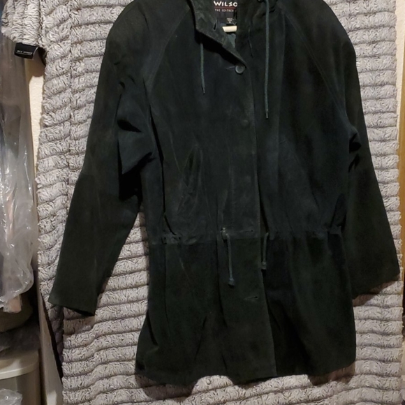 Hooded sweade coat - Picture 2 of 7